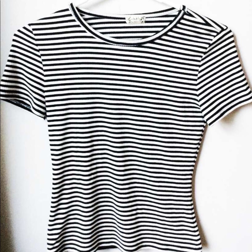 A Free People stretchy stripped tee shirt! :)